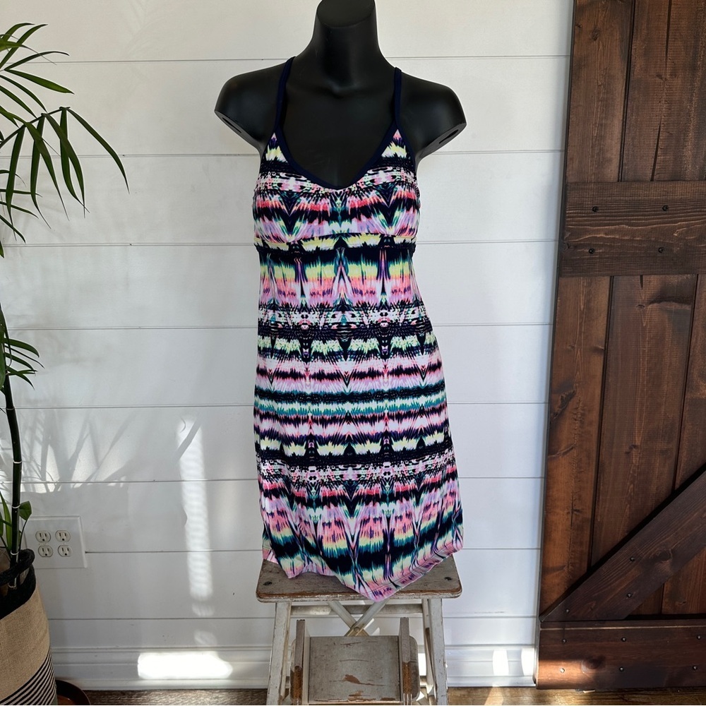 Athleta Ikat Shorebreak Swim Dress, Multi-Color Size S K22